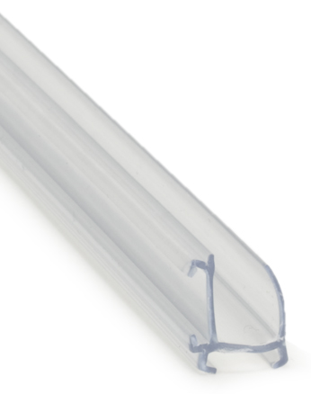U-profil för 8 mm glas, av transp. PVC 1,8 m