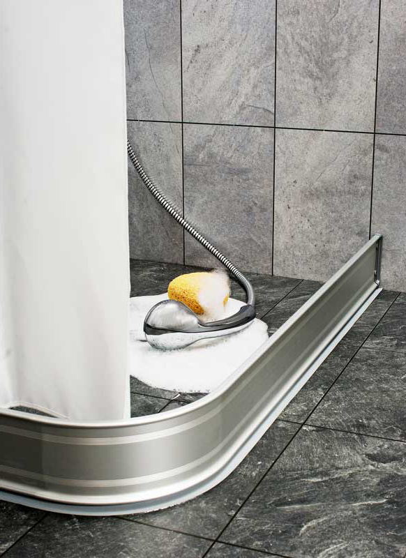 Duschsarg 160 x 100 cm Höger, Alu
