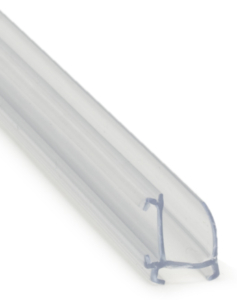 U-profil för 10 mm glas av transp. PVC 3,0 m