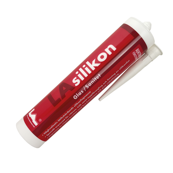 Red silicone sealant tube